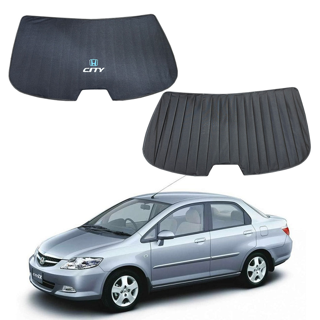Honda City Double Layered Back Shade With Logo - Model 2005-2009