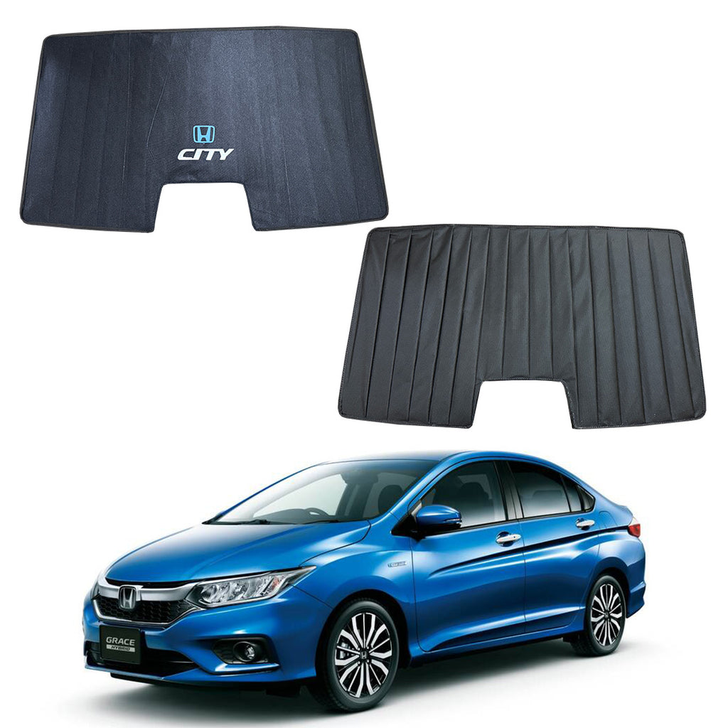 Honda City Double Layered Back Shade With Logo - Model 2021-2025
