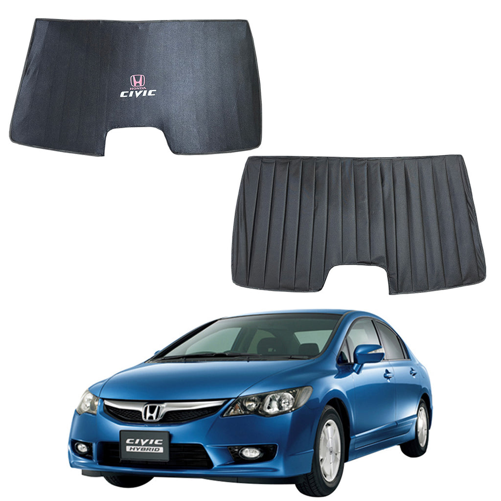 Honda Civic Double Layered Back Shade With Logo - Model 2006-2012