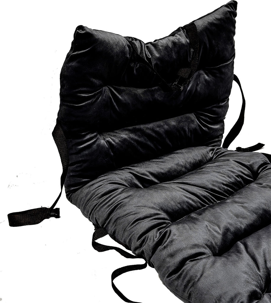 Universal Car Seat Velvet Cushion - Black