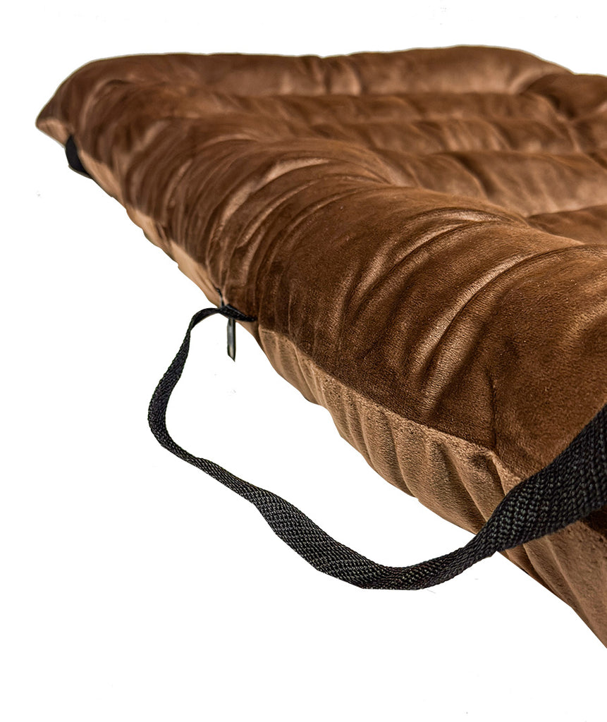 Universal Car Seat Velvet Cushion - Brown