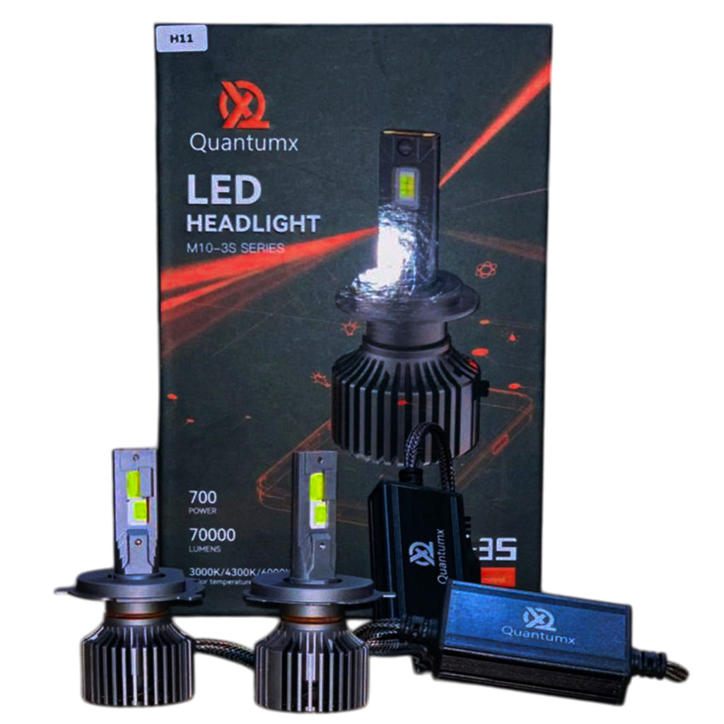 Multi-Color LED Headlights 700W 70000 Lumens | App Controlled H4/H11 Car Headlamp