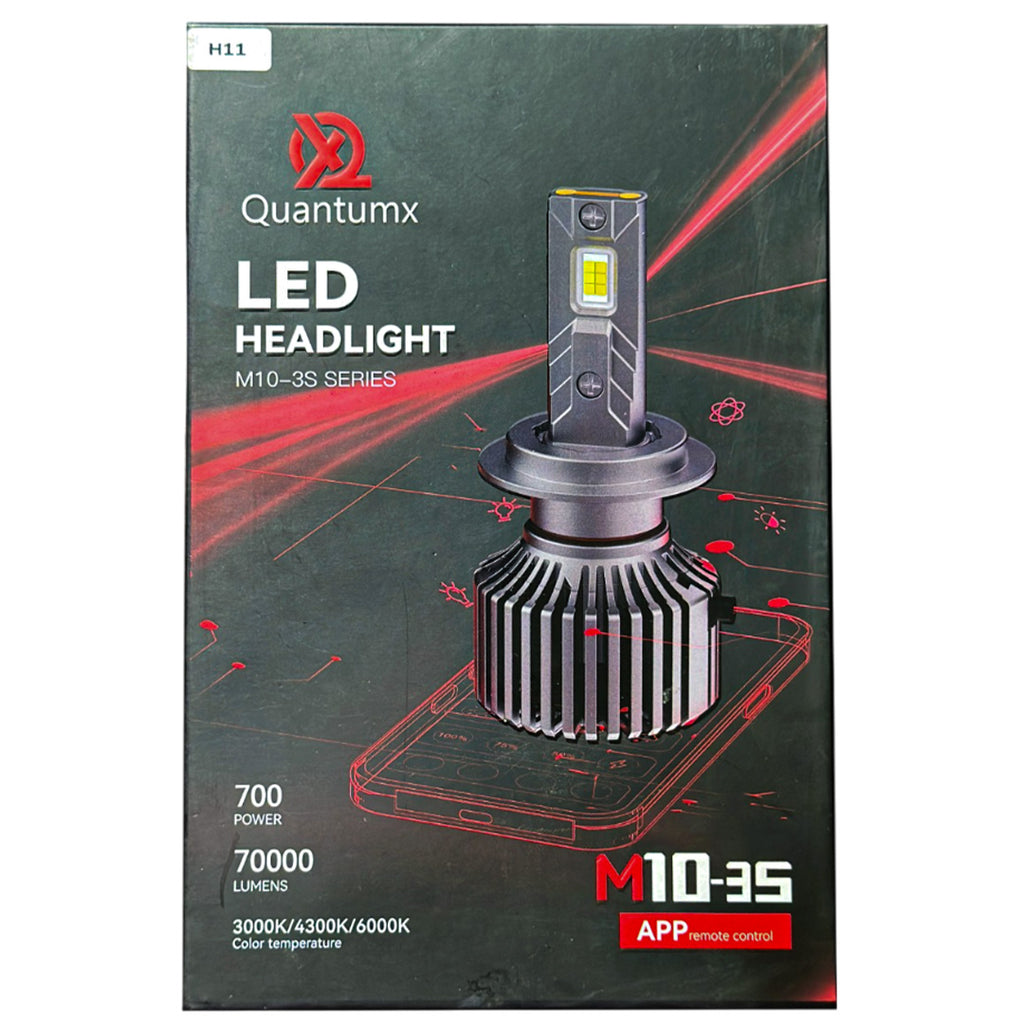 Multi-Color LED Headlights 700W 70000 Lumens | App Controlled H4/H11 Car Headlamp