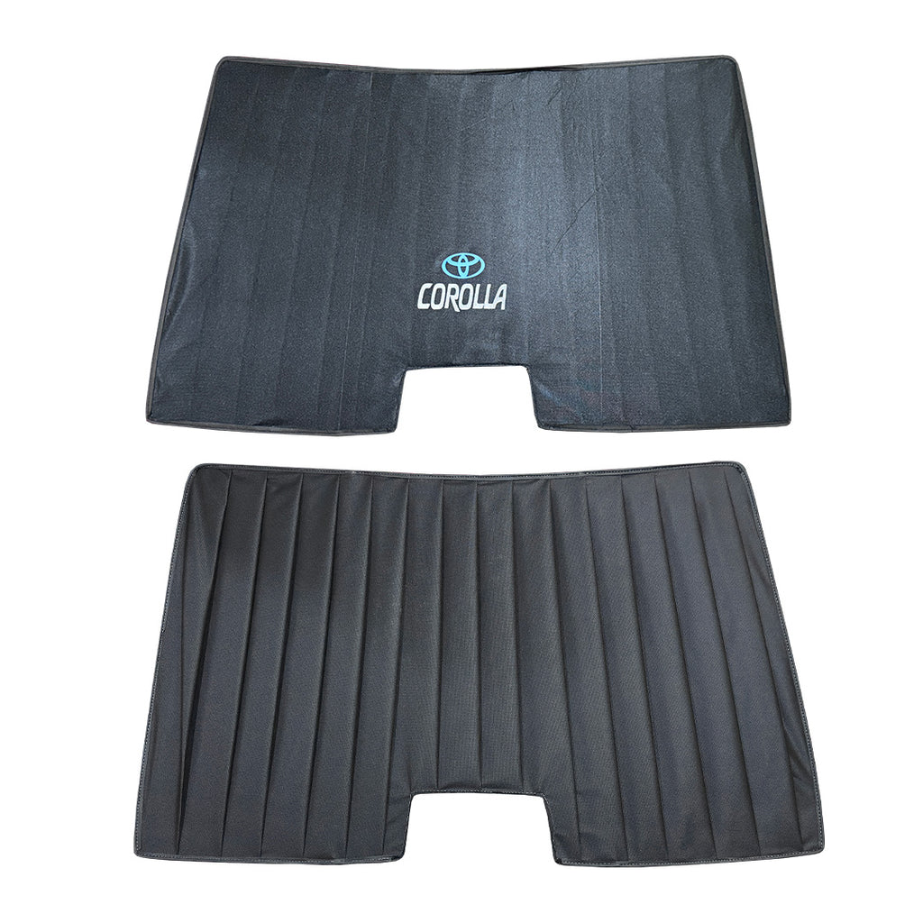 Toyota Corolla Double Layered Back Shade With Logo - Model 2005-2009