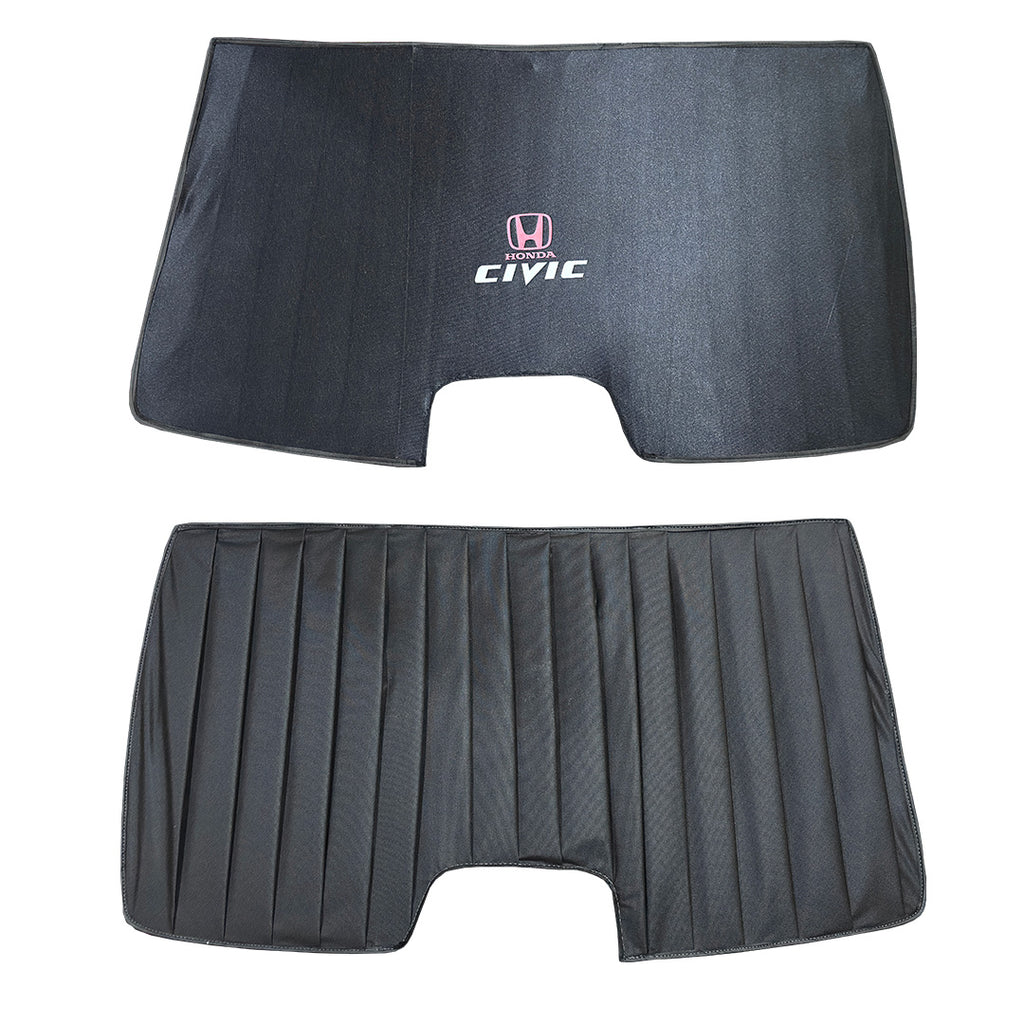 Honda Civic Double Layered Back Shade With Logo - Model 2013-2016