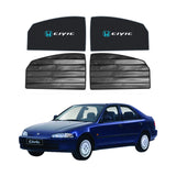 Honda Civic Double Layered Side Shades With Logo - Model 1992-1995