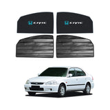 Honda Civic Double Layered Side Shades With Logo - Model 1996-2000