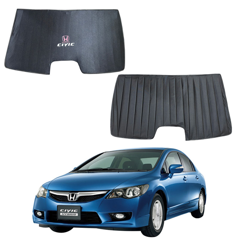 Honda Civic Double Layered Back Shade With Logo - Model 2006-2012