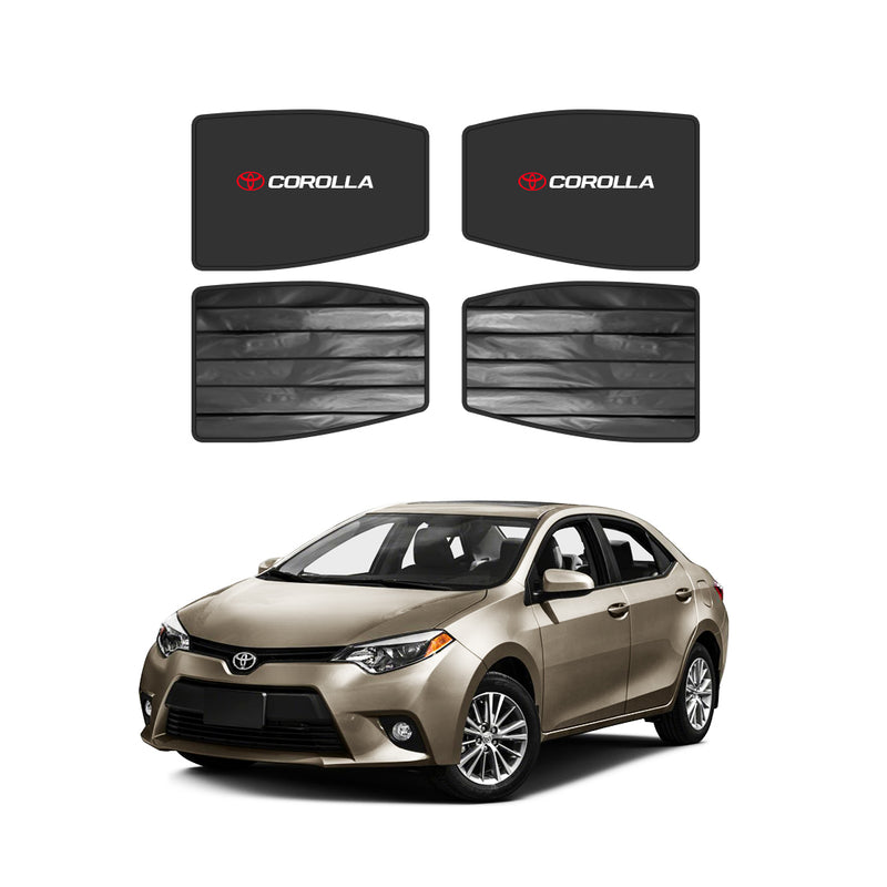 Toyota Corolla Double Layered Side Shades With Logo - Model 2015-2025