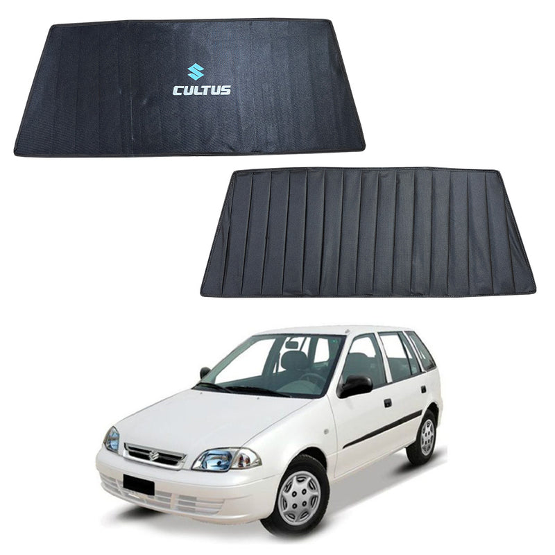Suzuki Cultus Double Layered Back Shade With Logo - Model 2003-2017