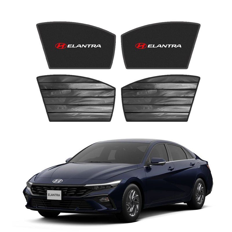 Hyundai Elantra Double Layered Side Shades With Logo - Model 2025-2026