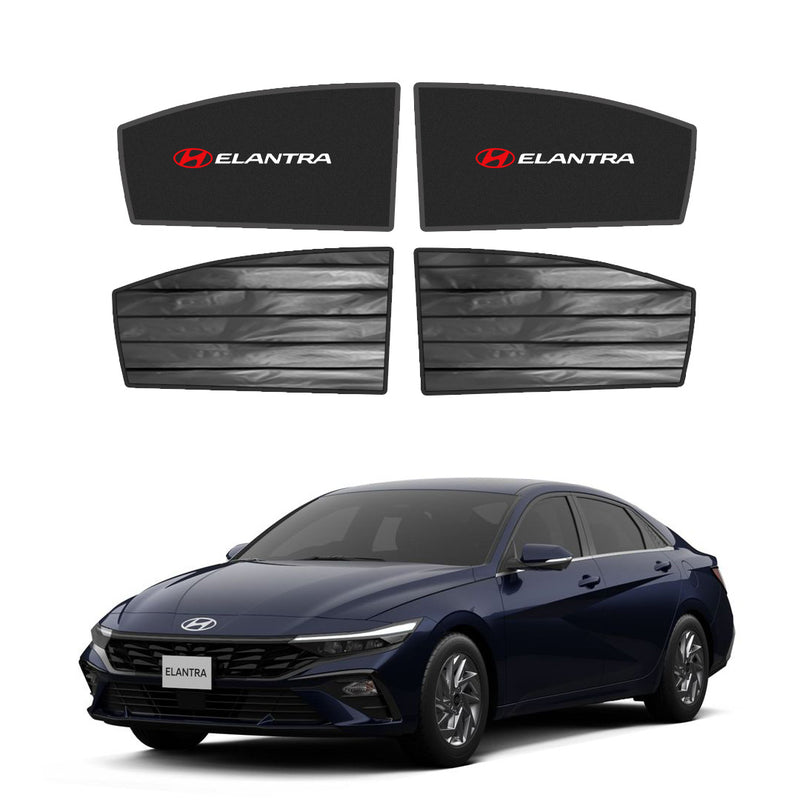 Hyundai Elantra Double Layered Side Shades With Logo - Model 2025-2026