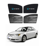 Honda Civic Double Layered Side Shades With Logo - Model 2001-2005