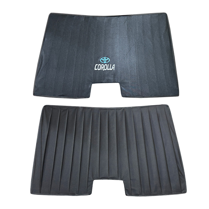 Toyota Corolla Double Layered Back Shade With Logo - Model 2005-2009