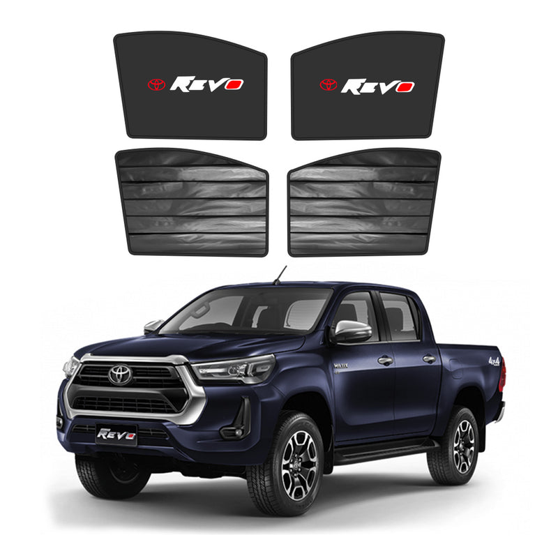 Toyota Revo Double Layered Side Shades With Logo