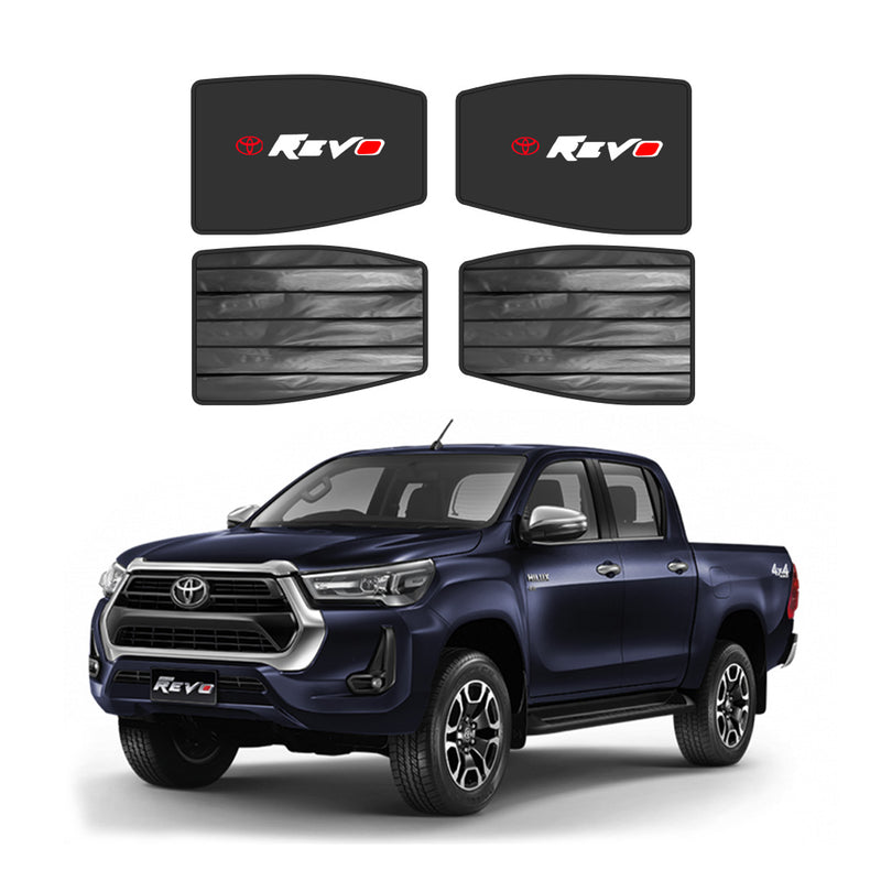 Toyota Revo Double Layered Side Shades With Logo