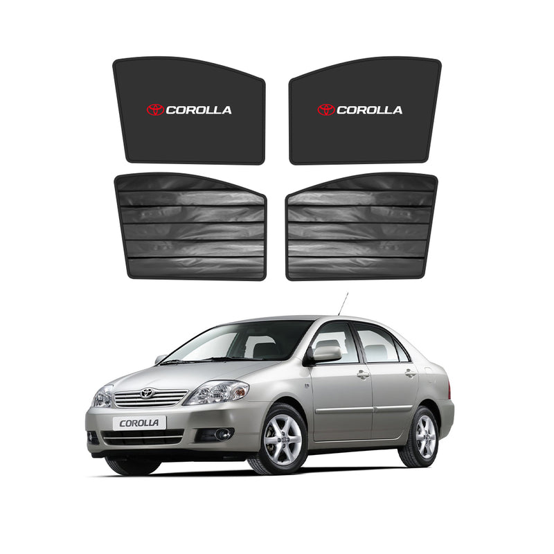 Toyota Corolla Double Layered Side Shades With Logo - Model 2005-2009