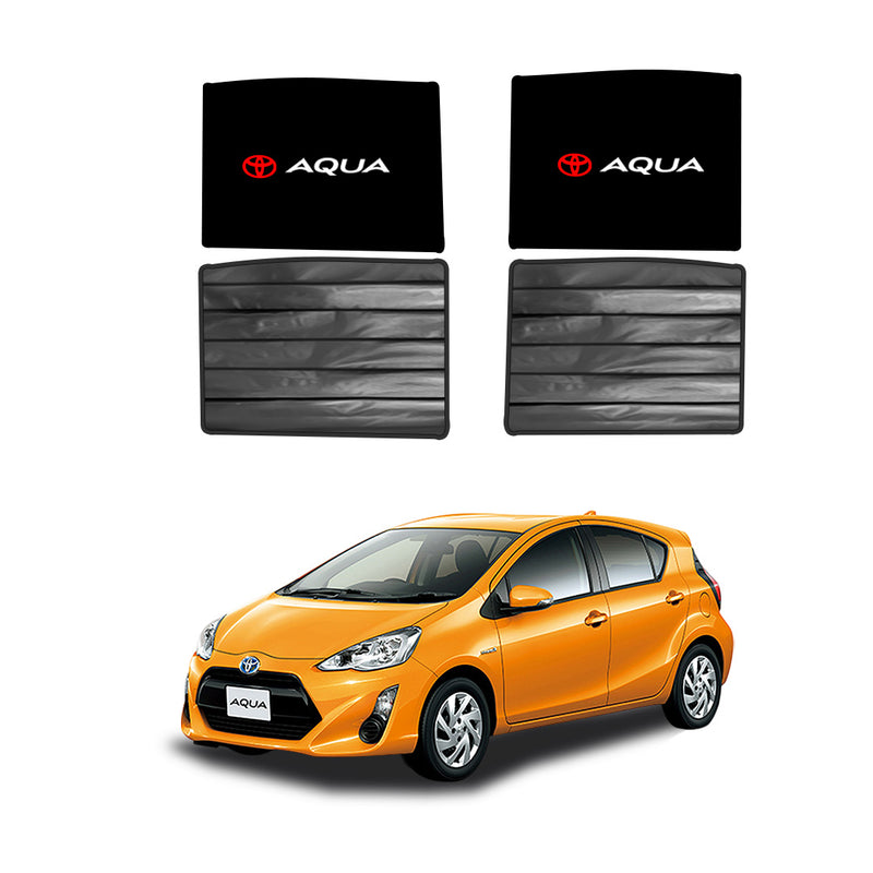 Toyota Aqua Double Layered Side Shades With Logo