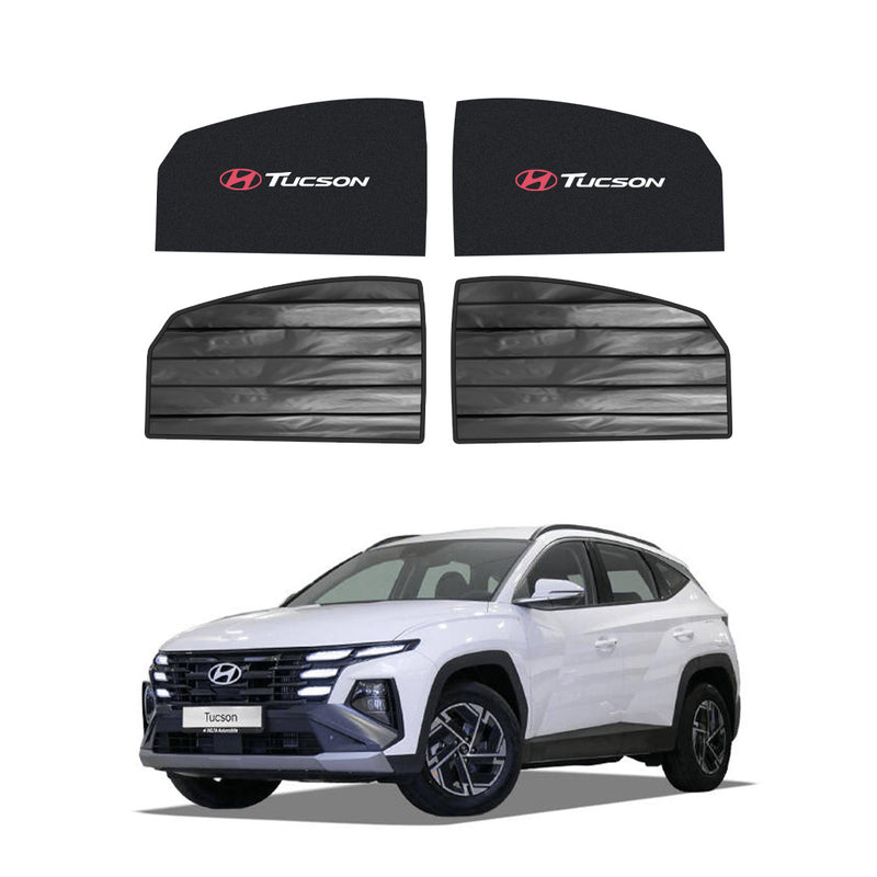 Hyundai Tucson Double Layered Side Shades With Logo - Model 2025-2026
