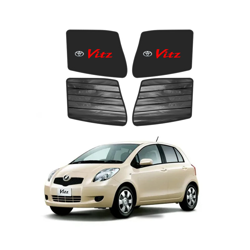 Toyota Vitz Double Layered Side Shades With Logo - Model 2007-2014