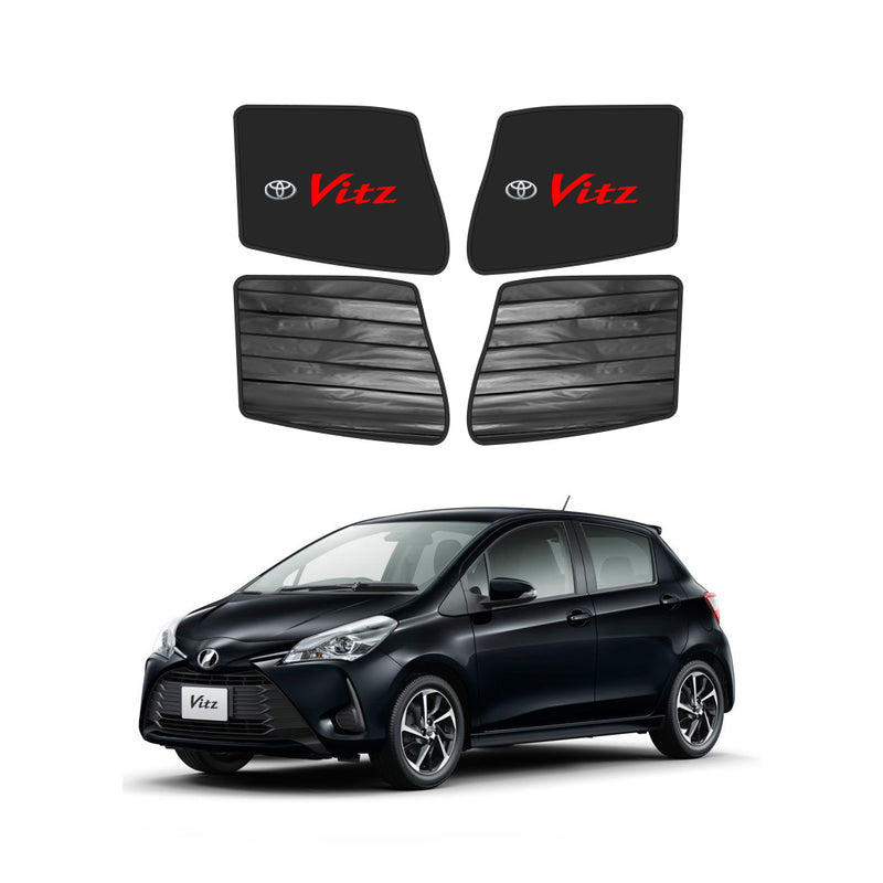 Toyota Vitz Double Layered Side Shades With Logo - Model 2015-2024