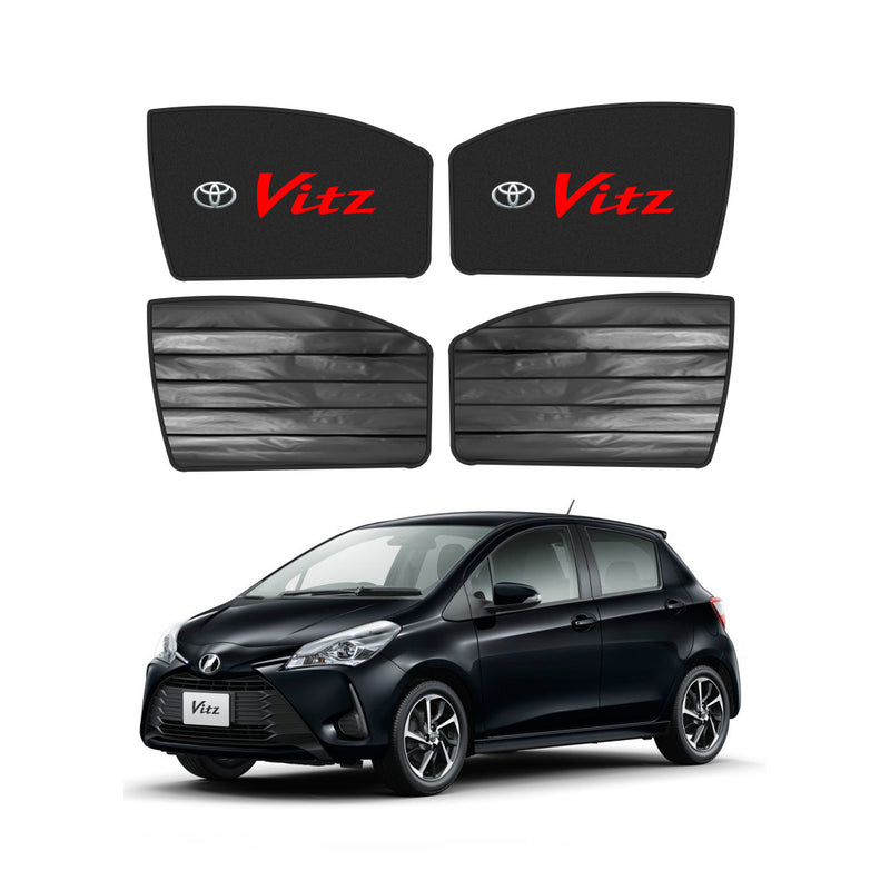 Toyota Vitz Double Layered Side Shades With Logo - Model 2015-2024