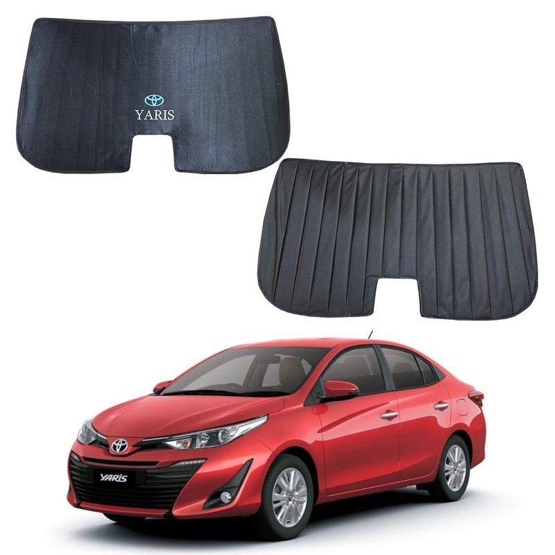 Totoya Yaris Double Layered Back Shade With Logo - Model 2020-2025