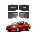 Toyota Corolla Double Layered Side Shades With Logo - Model 2010-2014