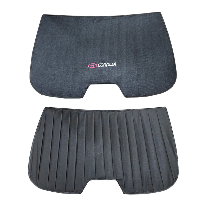 Toyota Corolla Double Layered Back Shade With Logo - Model 2010-2014
