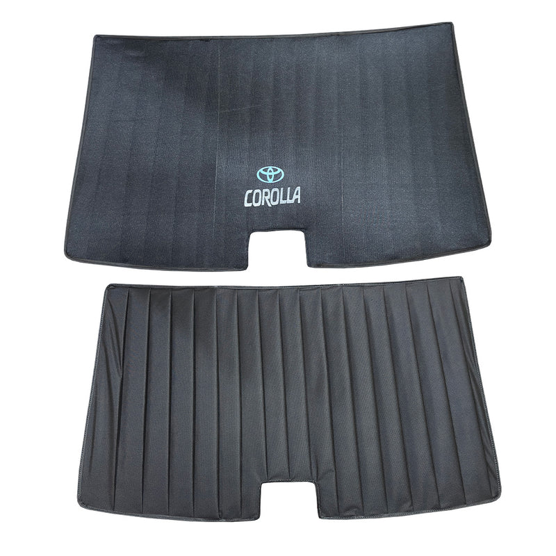 Toyota Corolla Double Layered Back Shade With Logo - Model 2015-2025