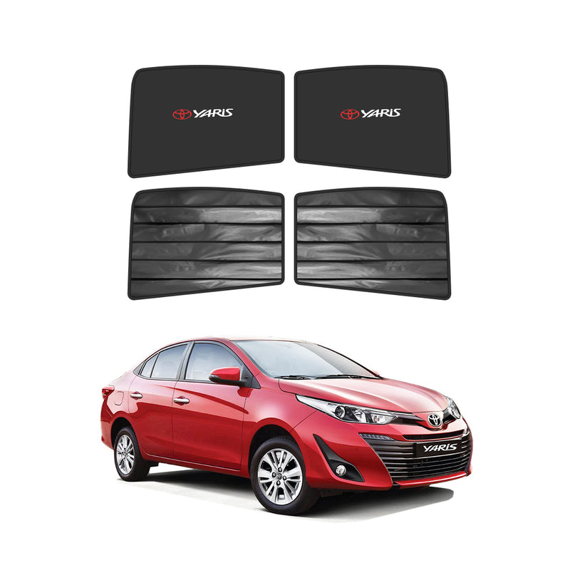 Totoya Yaris Double Layered Side Shades With Logo - Model 2020-2025