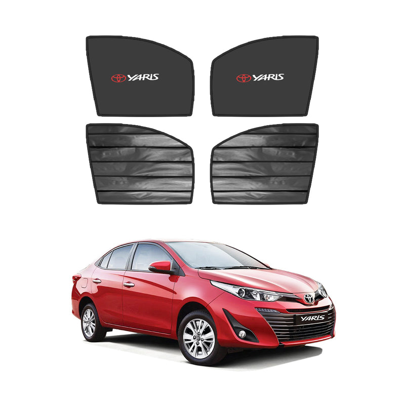 Totoya Yaris Double Layered Side Shades With Logo - Model 2020-2025